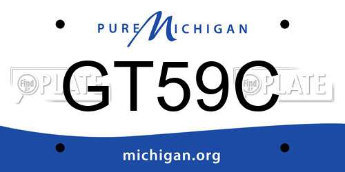GT59C Michigan License Plate