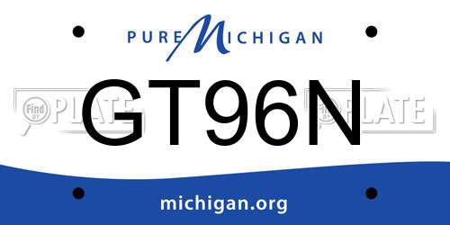 GT96N Michigan License Plate