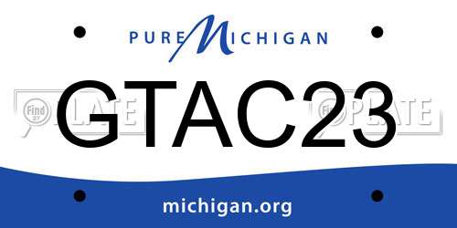 GTAC23 Michigan License Plate