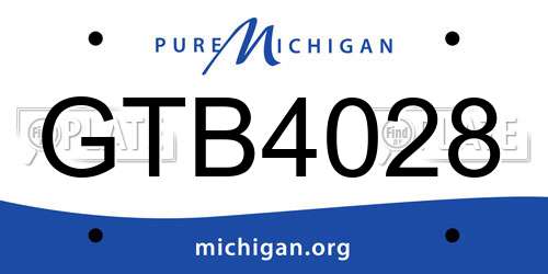 GTB4028 Michigan License Plate