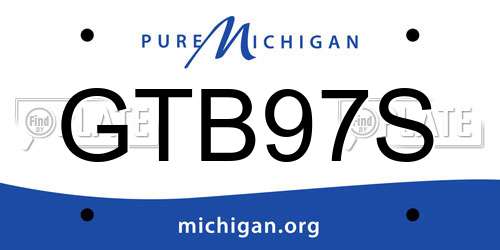 GTB97S Michigan License Plate