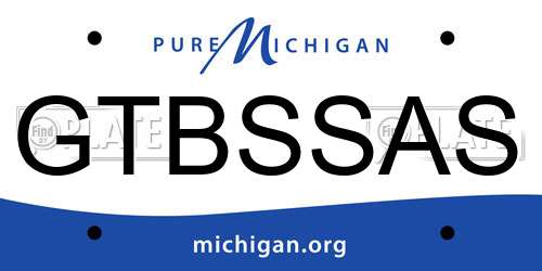 GTBSSAS Michigan License Plate