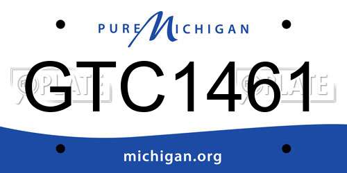 GTC1461 Michigan License Plate