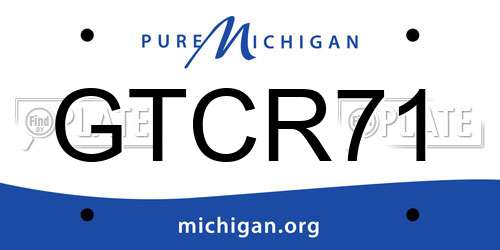 GTCR71 Michigan License Plate