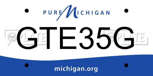 GTE35G Michigan License Plate