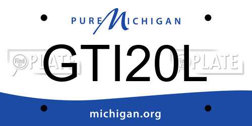 GTI20L Michigan License Plate