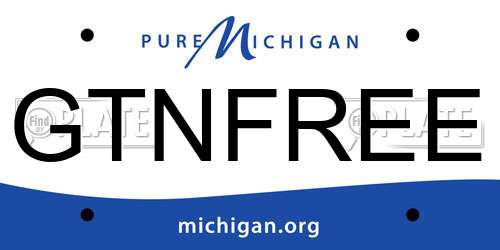 GTNFREE Michigan License Plate