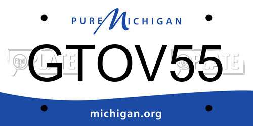 GTOV55 Michigan License Plate
