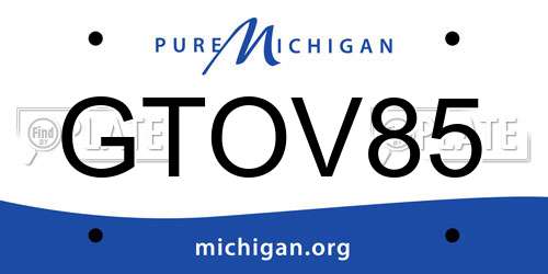 GTOV85 Michigan License Plate