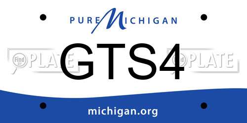 GTS4 Michigan License Plate