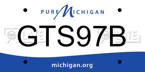 GTS97B Michigan License Plate