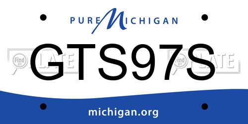 GTS97S Michigan License Plate