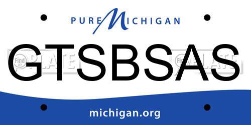 GTSBSAS Michigan License Plate