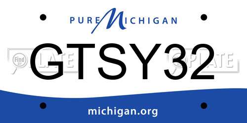 GTSY32 Michigan License Plate