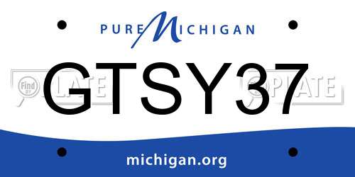 GTSY37 Michigan License Plate