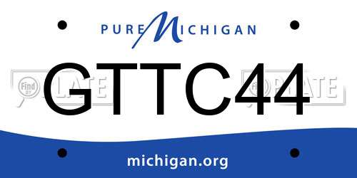 GTTC44 Michigan License Plate