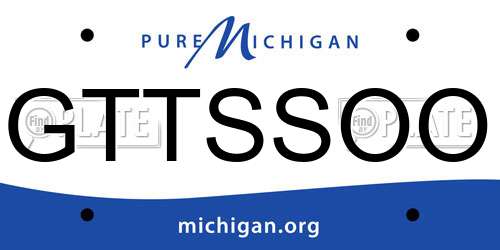 GTTSSOO Michigan License Plate