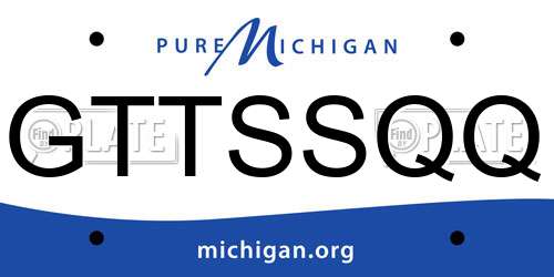 GTTSSQQ Michigan License Plate
