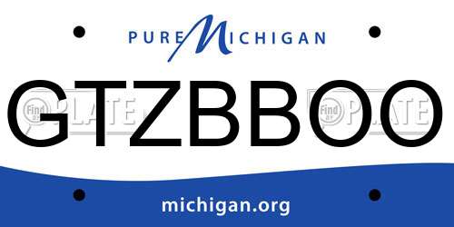 GTZBBOO Michigan License Plate