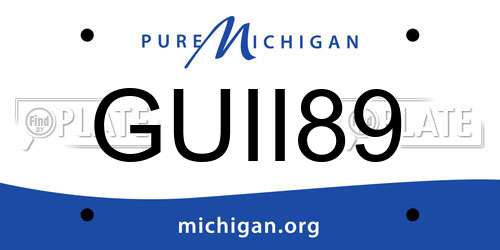 GUII89 Michigan License Plate