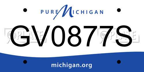 GV0877S Michigan License Plate