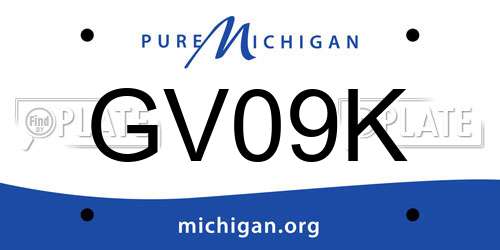 GV09K Michigan License Plate