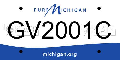 GV2001C Michigan License Plate