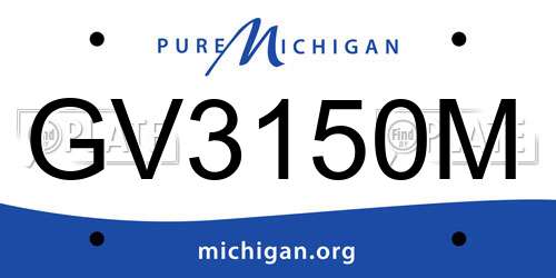GV3150M Michigan License Plate
