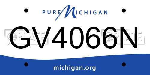 GV4066N Michigan License Plate
