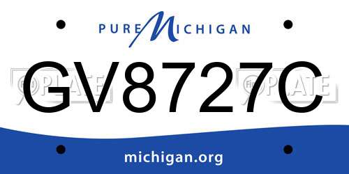GV8727C Michigan License Plate