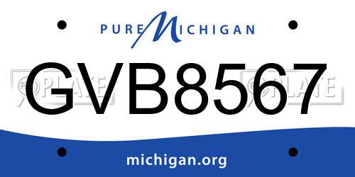 GVB8567 Michigan License Plate