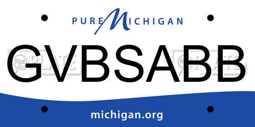 GVBSABB Michigan License Plate