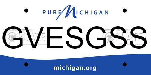 GVESGSS Michigan License Plate