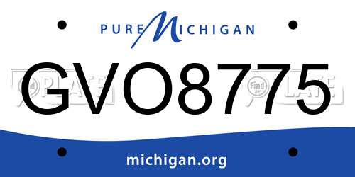 GVO8775 Michigan License Plate