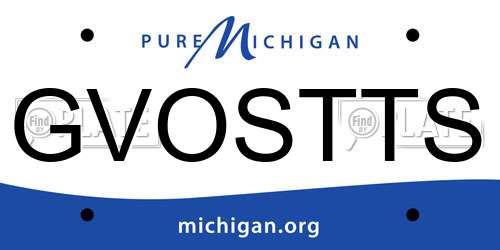 GVOSTTS Michigan License Plate