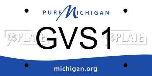 GVS1 Michigan License Plate
