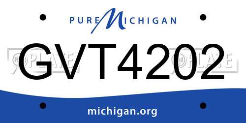 GVT4202 Michigan License Plate