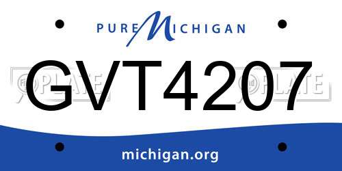 GVT4207 Michigan License Plate