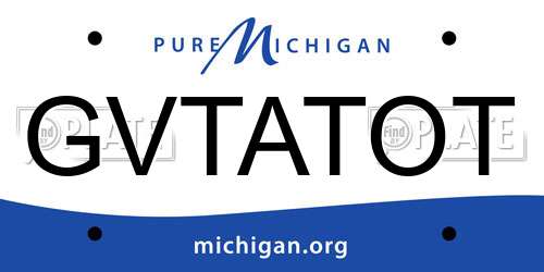 GVTATOT Michigan License Plate
