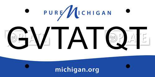 GVTATQT Michigan License Plate