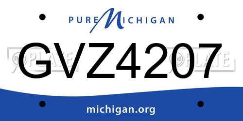 GVZ4207 Michigan License Plate