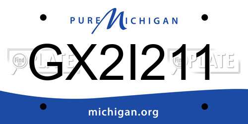 GX2I211 Michigan License Plate