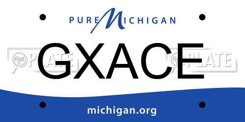 GXACE Michigan License Plate