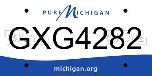 GXG4282 Michigan License Plate