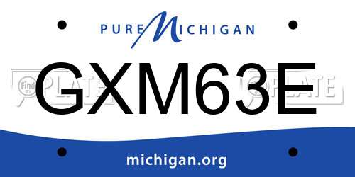 GXM63E Michigan License Plate