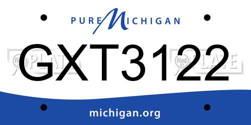 GXT3122 Michigan License Plate