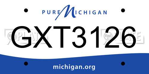 GXT3126 Michigan License Plate