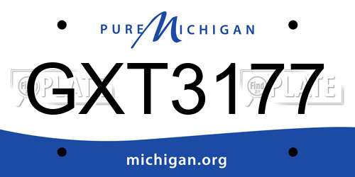 GXT3177 Michigan License Plate