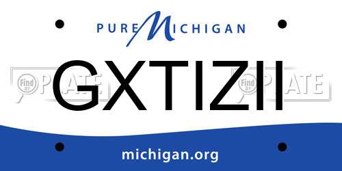 GXTIZII Michigan License Plate