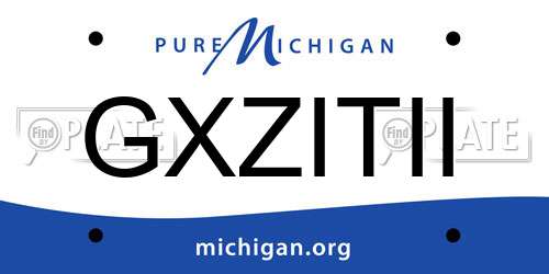 GXZITII Michigan License Plate